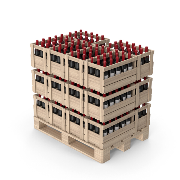 Bottle: Wine Crates And Bottles On Pallet PNG & PSD Images Bottle: Wine Crates And Bottles On Pallet PNG & PSD Images