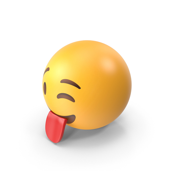 Facial Expression: Winking Face With Tongue Emoji PNG & PSD Images