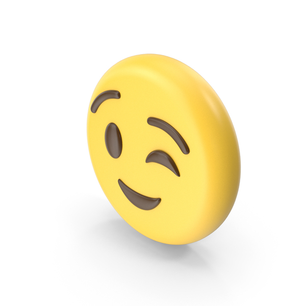 Facial Expression: Winking Smile Emoji PNG & PSD Images
