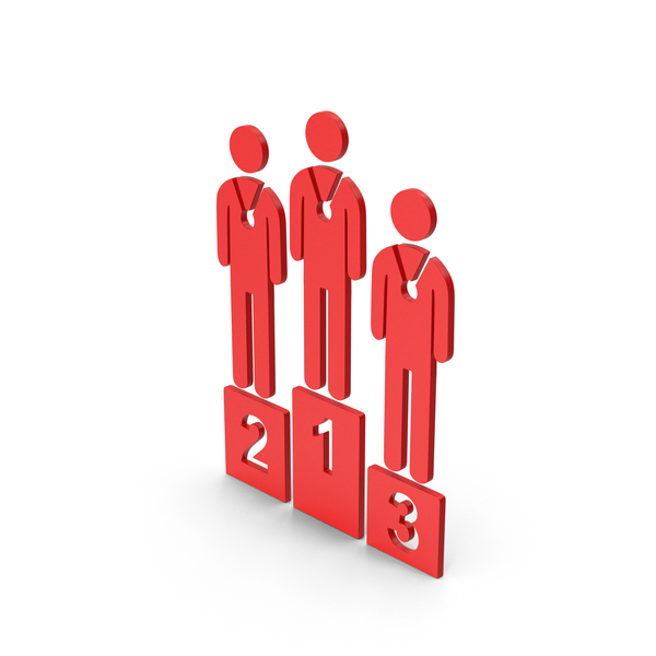 Computer Icon: Winners Podium Red Symbol PNG & PSD Images