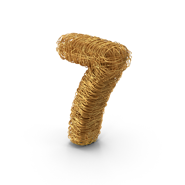 Number: Wire 7 Metal PNG & PSD Images
