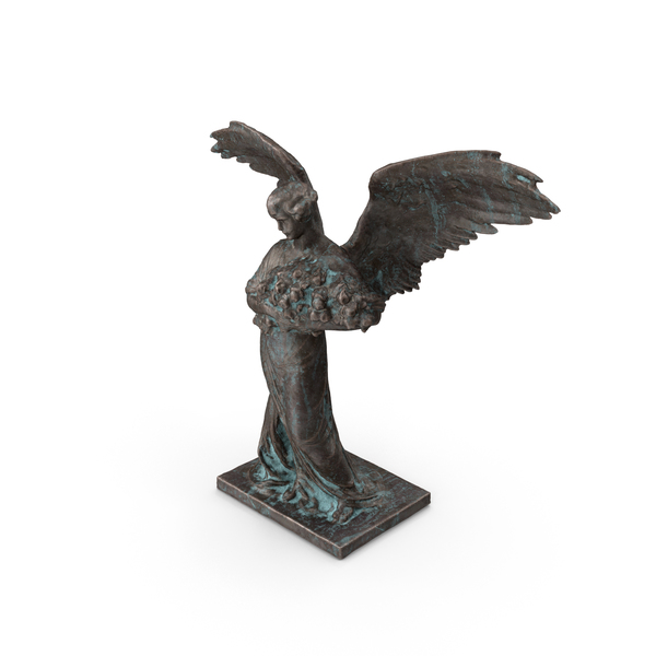 Statuette: Woman Angel Bronze Outdoor PNG & PSD Images Statuette: Woman Angel Bronze Outdoor PNG & PSD Images