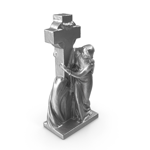 Statue: Woman Cross Tomb Metal PNG & PSD Images Statue: Woman Cross Tomb Metal PNG & PSD Images