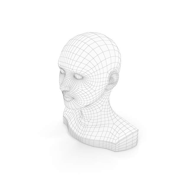 Woman Mannequin Head Eyes Close Wireframe PNG & PSD Images Woman Mannequin Head Eyes Close Wireframe PNG & PSD Images