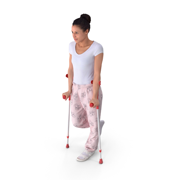 Woman On Crutches PNG & PSD Images Woman On Crutches PNG & PSD Images