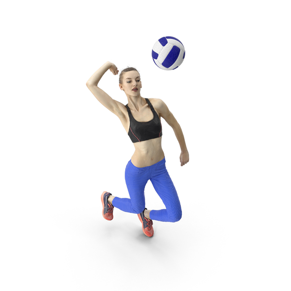 Woman Playing Volleyball PNG & PSD Images
