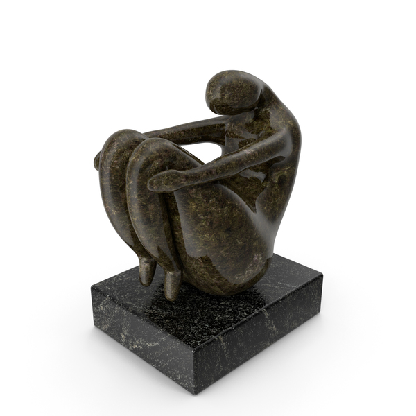 Statue: Woman Sculpture Fetal Position PNG & PSD Images
