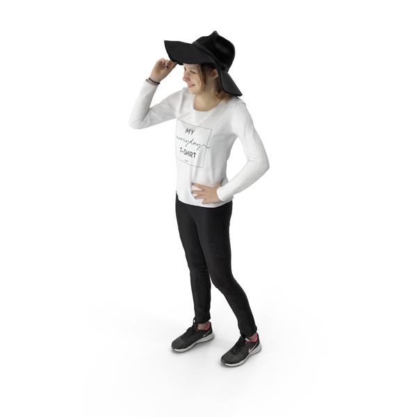 Woman Standing with Hat PNG & PSD Images Woman Standing with Hat PNG & PSD Images