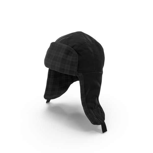 Women's Ear Flap Hat Black Tartan PNG & PSD Images Women's Ear Flap Hat Black Tartan PNG & PSD Images