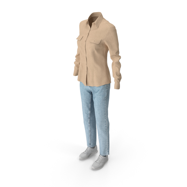 Women's Jeans Shirt Shoes Beige PNG & PSD Images Women's Jeans Shirt Shoes Beige PNG & PSD Images