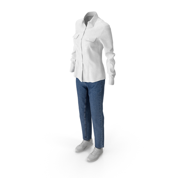 Women's Jeans Shirt Shoes White PNG & PSD Images Women's Jeans Shirt Shoes White PNG & PSD Images