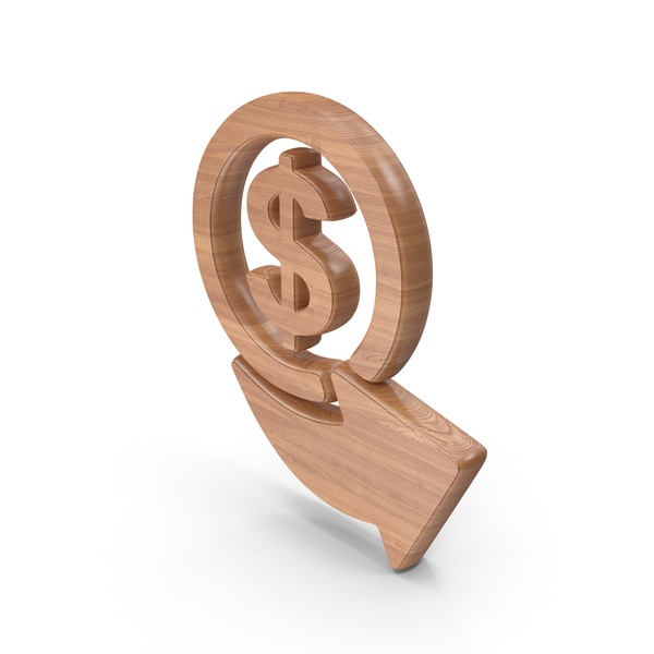 Symbols: Wood Dollar Exchange Arrow Symbol PNG & PSD Images