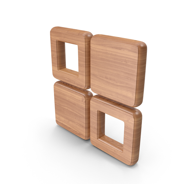 Symbols: Wood Four Square Menu Symbol PNG & PSD Images