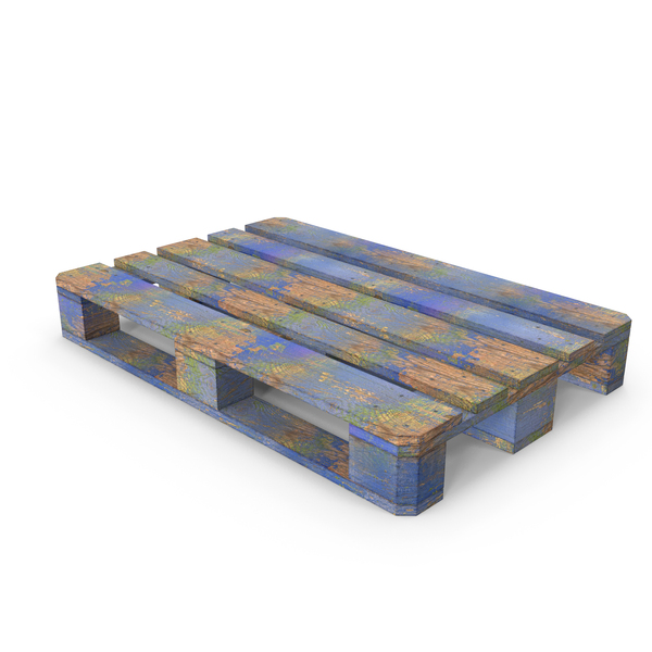 Wood Pallet Blue Painted PNG & PSD Images