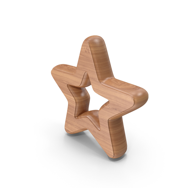 Symbols: Wood Star Outline Symbol PNG & PSD Images
