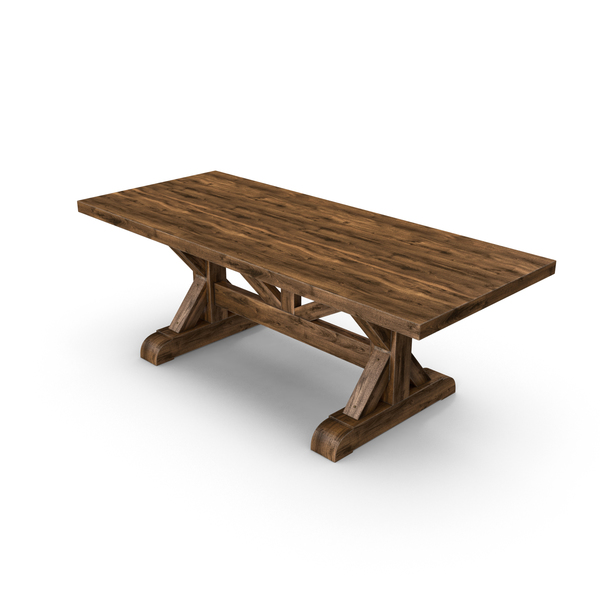 Dining: Wood Table Pedestal PNG & PSD Images