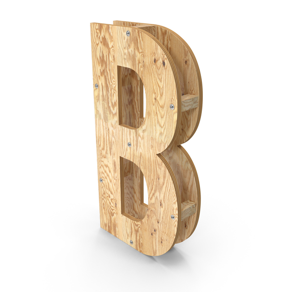 Roman: Wooden Alphabet Letter B PNG & PSD Images