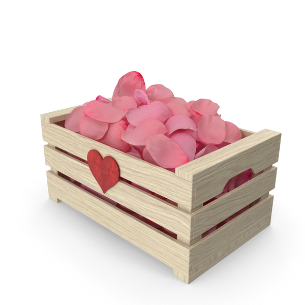 Petal: Wooden Box with Petals Pink Version PNG & PSD Images Petal: Wooden Box with Petals Pink Version PNG & PSD Images