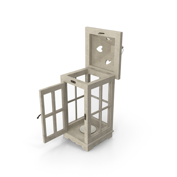 Wooden Candle Lantern Open PNG & PSD Images