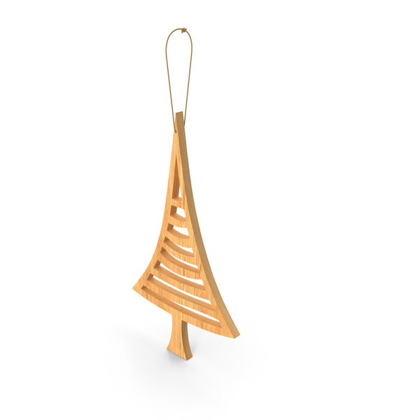 Wooden Christmas Tree Ornament PNG & PSD Images