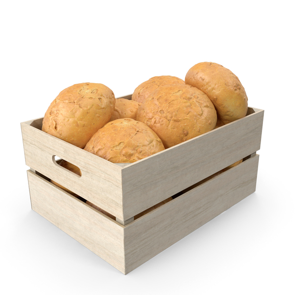 Wooden Crate With Bread PNG & PSD Images Wooden Crate With Bread PNG & PSD Images