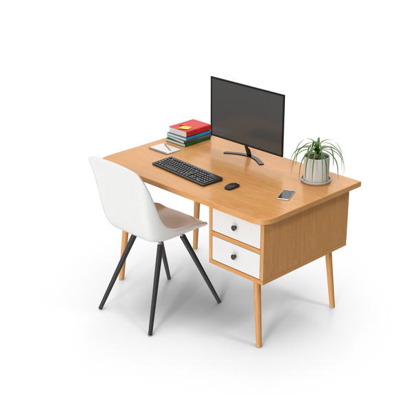 Wooden Desk Set PNG & PSD Images Wooden Desk Set PNG & PSD Images
