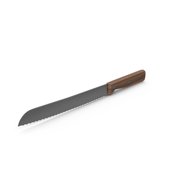 Wooden Handled Bread Knife PNG & PSD Images