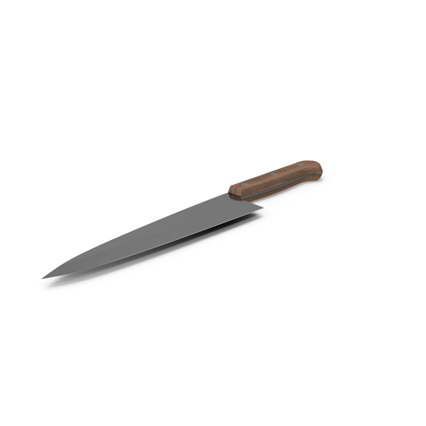 Wooden Handled Kitchen Knife PNG & PSD Images