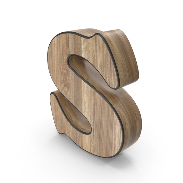 Language: Wooden Letter S PNG & PSD Images