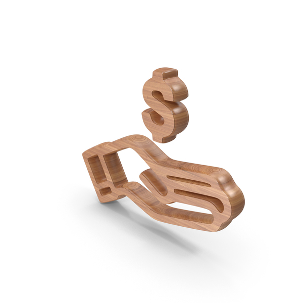 Symbols: Wooden Loan Dollar Symbol PNG & PSD Images