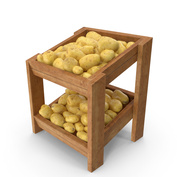 Potato: Wooden Merchandise Shelf With Clean Potatoes PNG & PSD Images Potato: Wooden Merchandise Shelf With Clean Potatoes PNG & PSD Images