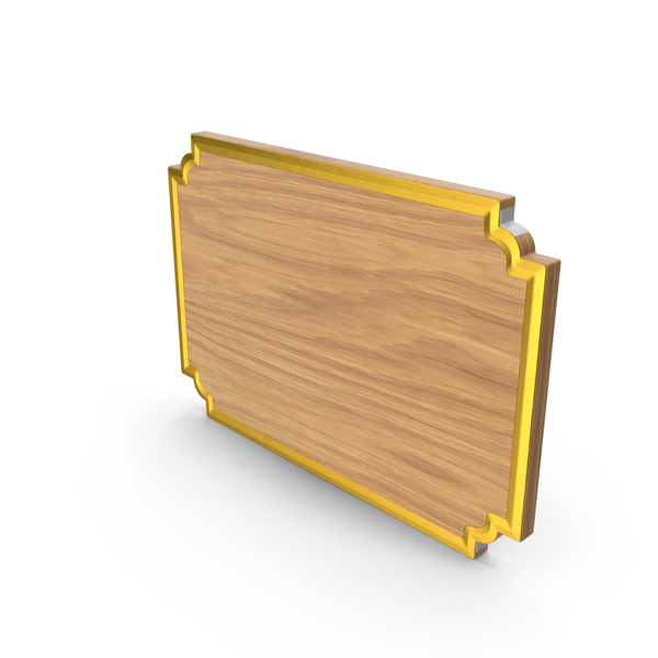 Sign: Wooden Name Plate PNG & PSD Images