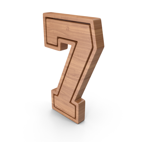 Wooden Number 7 PNG & PSD Images