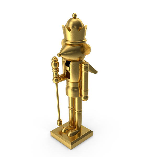Wooden Nutcracker Mouse King Gold PNG & PSD Images