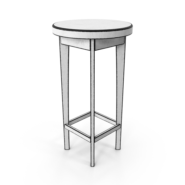 Kitchen Set: Wooden Outlined Stool PNG & PSD Images Kitchen Set: Wooden Outlined Stool PNG & PSD Images