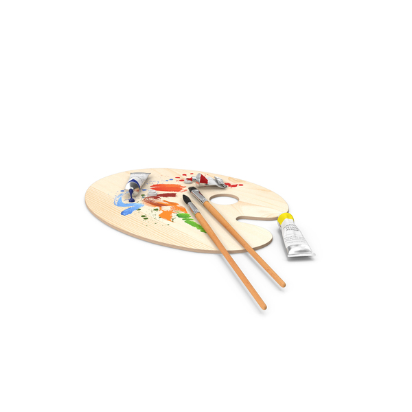 Artist: Wooden Paint Palette With Oil Paint Tube PNG & PSD Images Artist: Wooden Paint Palette With Oil Paint Tube PNG & PSD Images