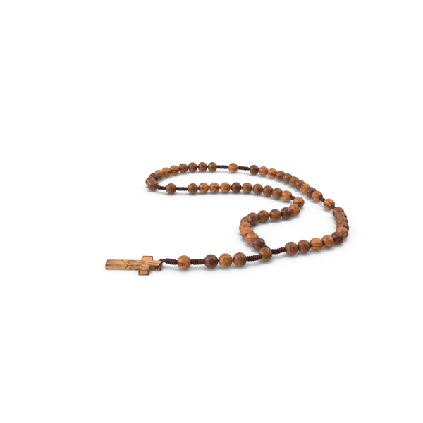 Rosary: Wooden Prayer Beads With Cross Pendant PNG & PSD Images Rosary: Wooden Prayer Beads With Cross Pendant PNG & PSD Images