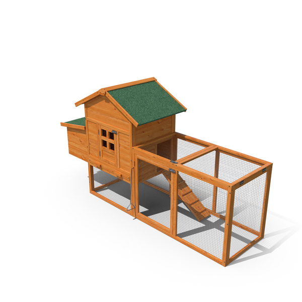 Wooden Small Chicken Coop with Chicken Run Empty PNG & PSD Images Wooden Small Chicken Coop with Chicken Run Empty PNG & PSD Images