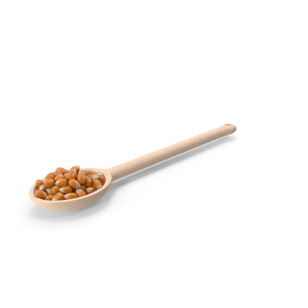 Wooden Spoon of Popcorn PNG & PSD Images Wooden Spoon of Popcorn PNG & PSD Images
