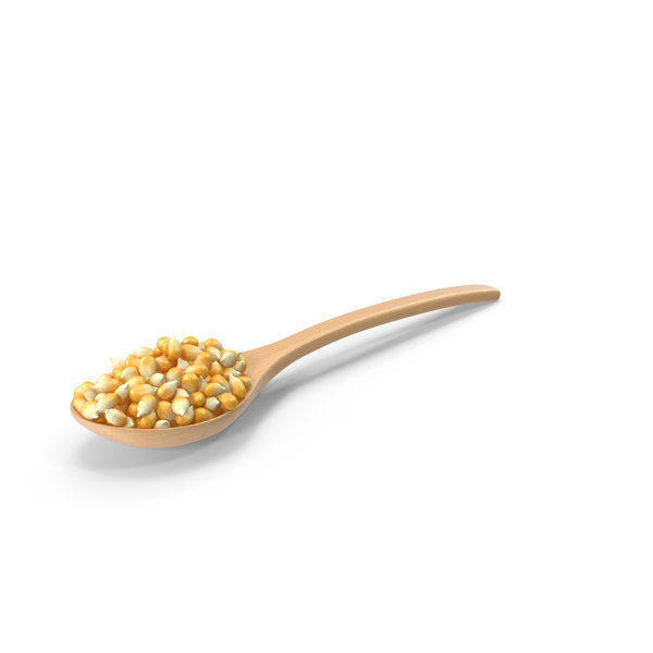 Wooden Spoon with Corn Seeds PNG & PSD Images