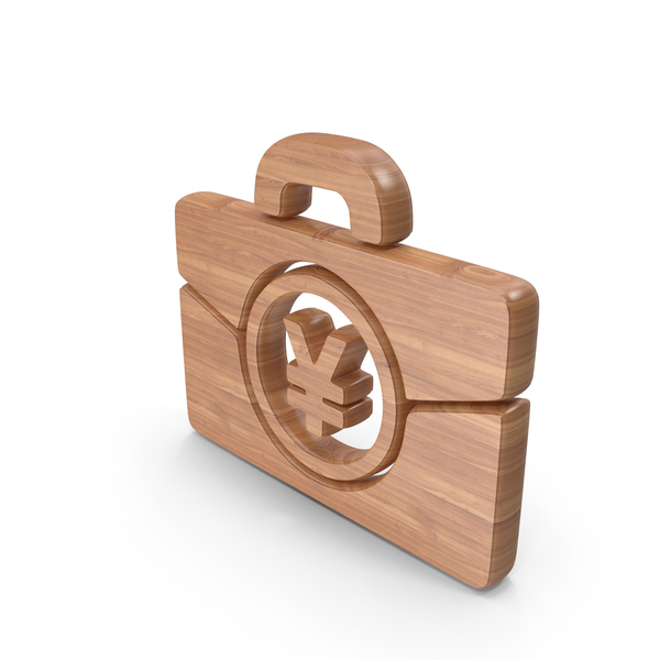 Symbols: Wooden Yen Suitcase Symbol PNG & PSD Images