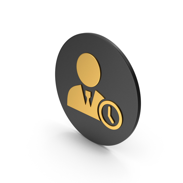 Male Symbol: Work Time Clock Gold Icon PNG & PSD Images Male Symbol: Work Time Clock Gold Icon PNG & PSD Images