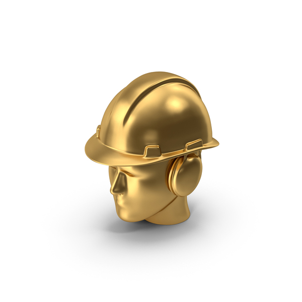 Hard Hat: Worker Helmet On Dummy Head Gold PNG & PSD Images Hard Hat: Worker Helmet On Dummy Head Gold PNG & PSD Images