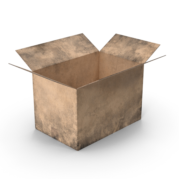 Worn Simple Open Cardboard Box PNG & PSD Images Worn Simple Open Cardboard Box PNG & PSD Images