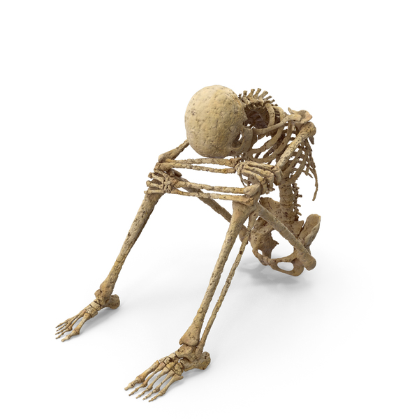 Male: Worn Skeleton Hopeless Cry PNG & PSD Images