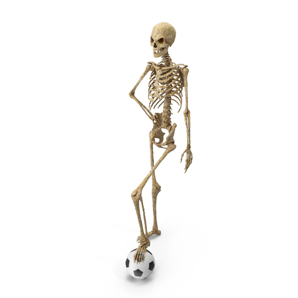 Female: Worn Skeleton Soccer Player PNG & PSD Images
