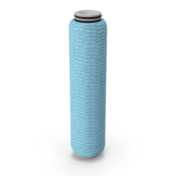 Water: Wound Polypropylene Wire Filter Cartridge Blue PNG & PSD Images