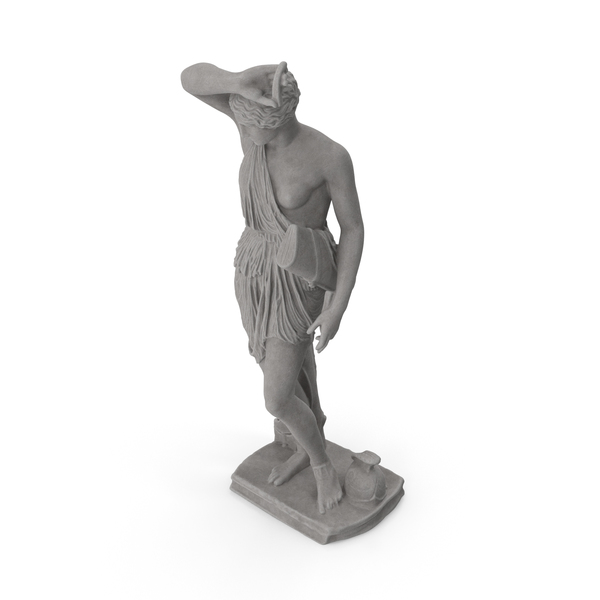 Wounded Amazon Stone Statue PNG & PSD Images