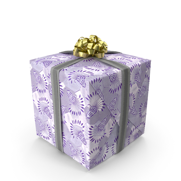 Wrapped Gift Box with Bow Floral Pattern PNG & PSD Images Wrapped Gift Box with Bow Floral Pattern PNG & PSD Images