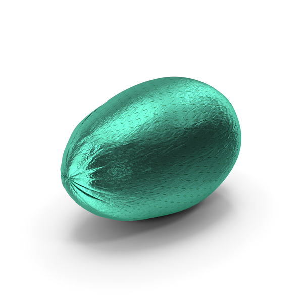 Wrapped Small Chocolate Easter Egg Teal PNG & PSD Images Wrapped Small Chocolate Easter Egg Teal PNG & PSD Images